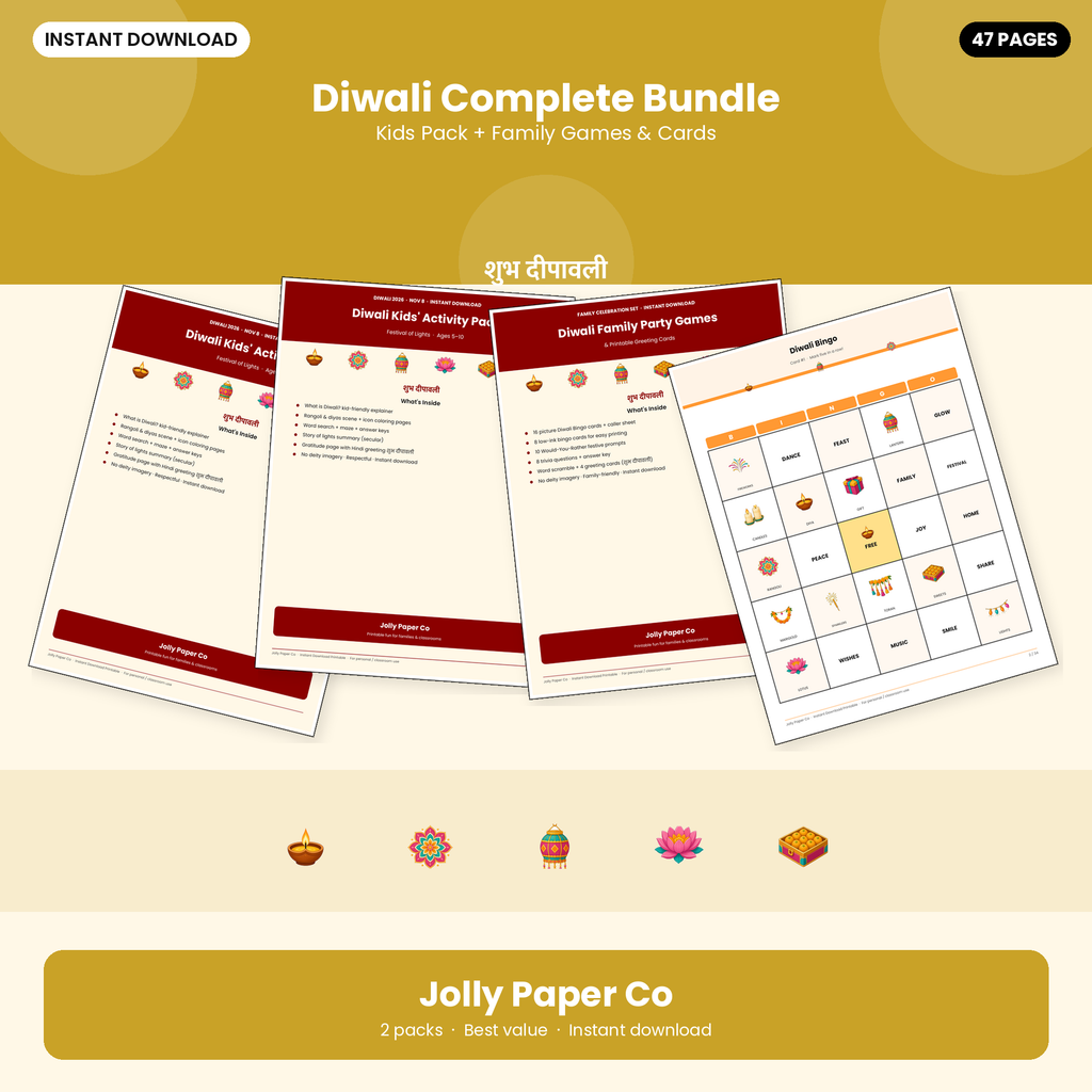 Diwali complete bundle printable cover